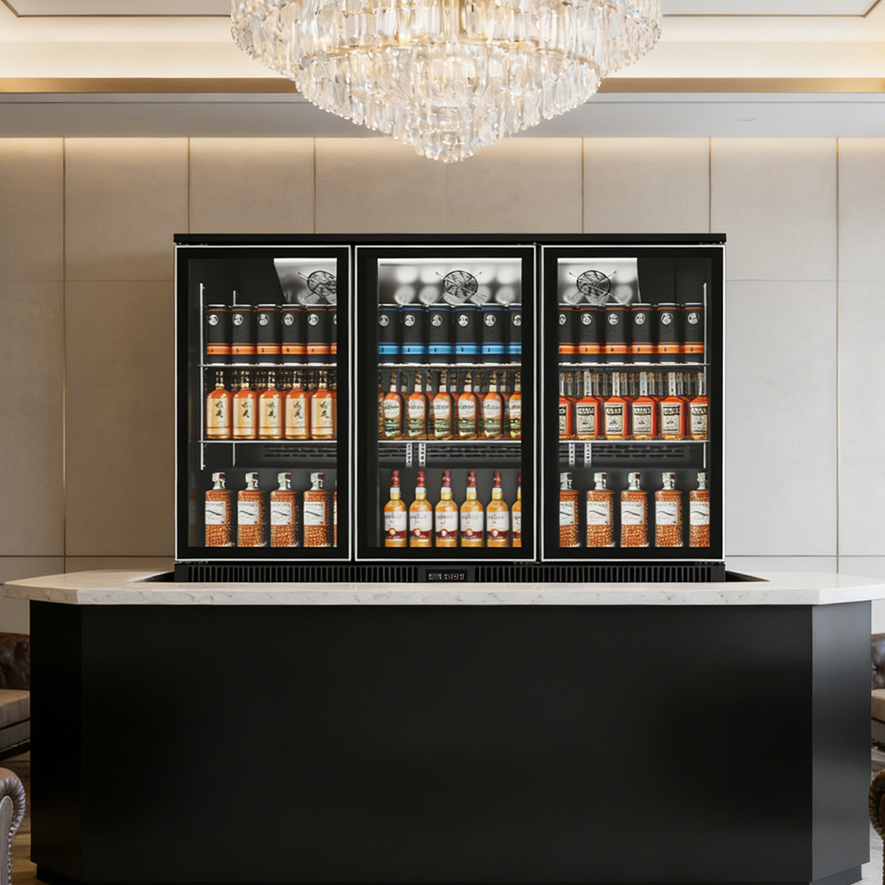 Wine And Beer Undercounter Fridge - Mini-réfrigérateur à boissons 3 portes, réfrigérateur