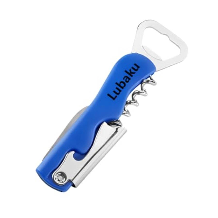 Wine Beer And More - Ouvre-bouteille manuel portable avec fonction quatre-en-un,