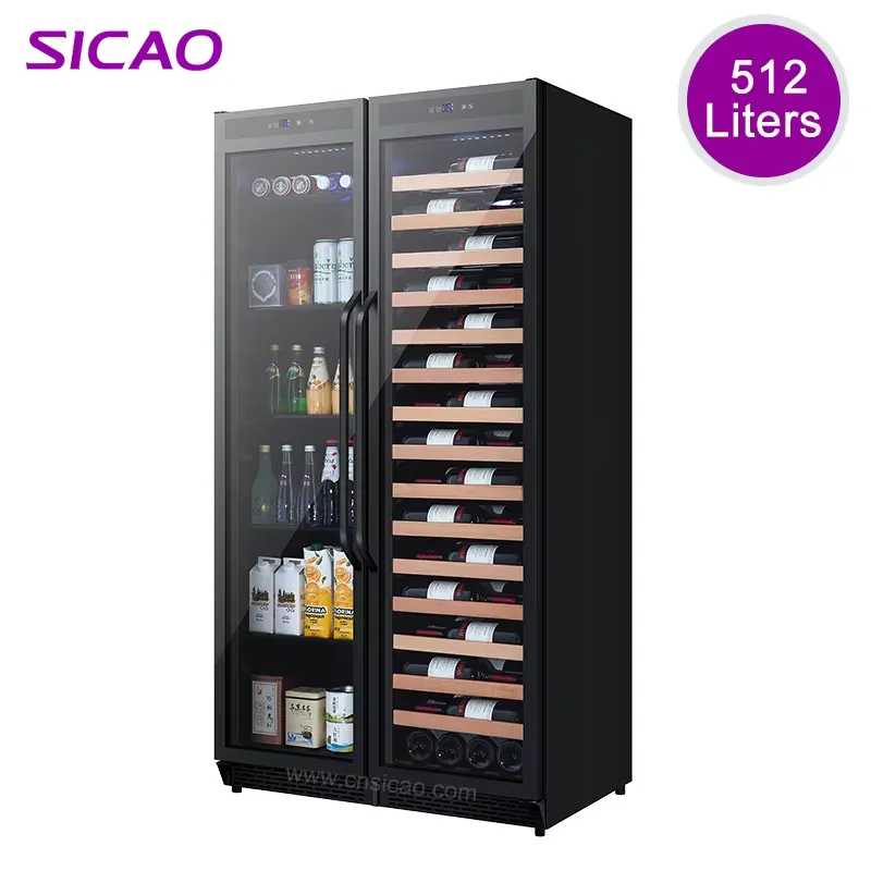 Wine And Beer Undercounter Fridge - Réfrigérateur à boissons encastrable, double porte,