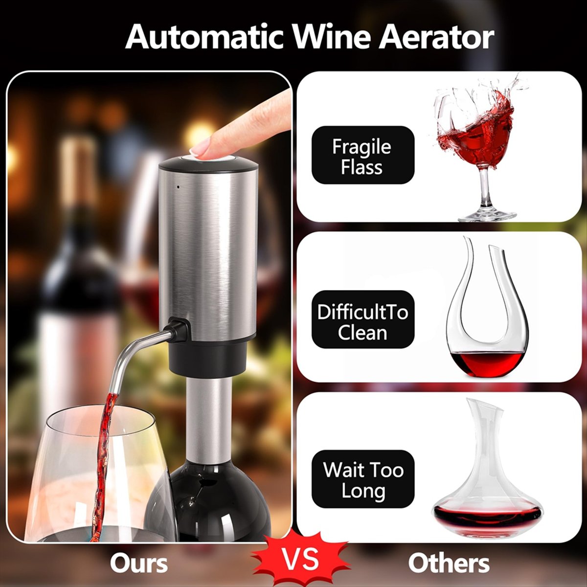 ETRT – aérateur de vin électri - Decanter Aerator Set avis et prix